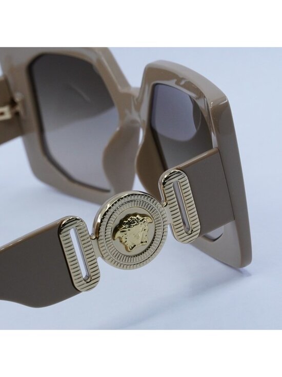 Versace VE4478U 549961 Sunglasses Beige Square Frame, Brown Gradient Lenses main image 7